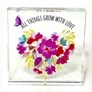 GANZ All Things Grow With Love Desk Sign/Table Decor